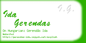 ida gerendas business card